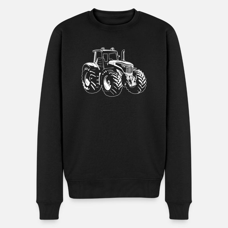 Traktor - Männer Premium Bio Pullover - Schwarz