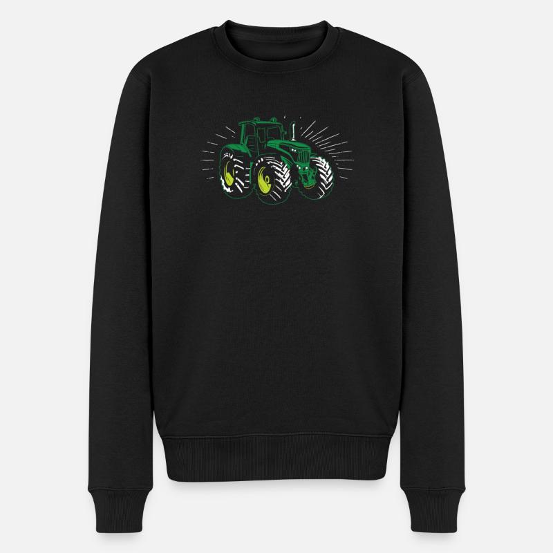 Traktor - Männer Premium Bio Pullover - Schwarz