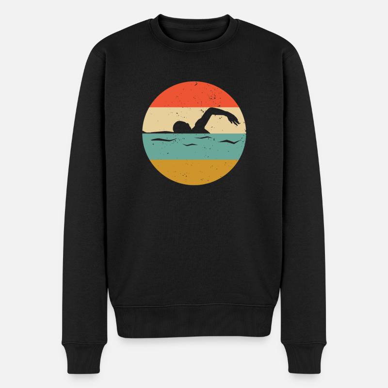 Nage libre rétro vintage - Pull Premium bio Homme - noir