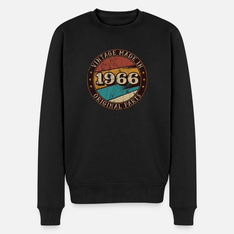 Idée cadeau vintage anniversaire 1966 - Pull Premium bio Homme - noir