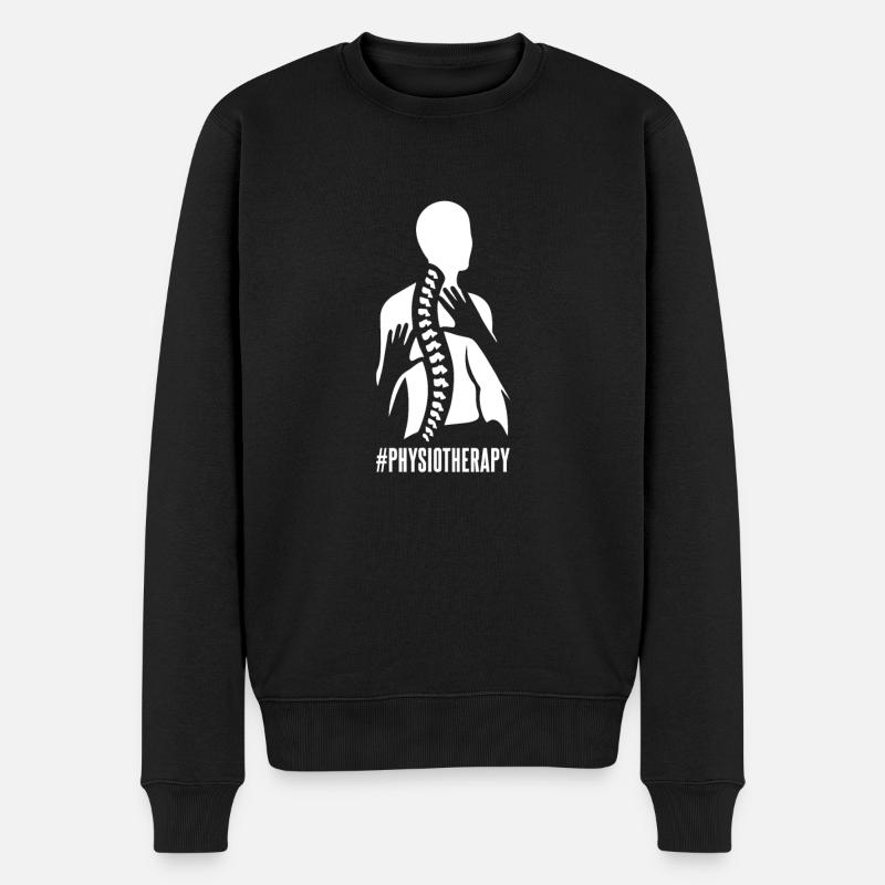 Physiotherapie - Männer Premium Bio Pullover - Schwarz