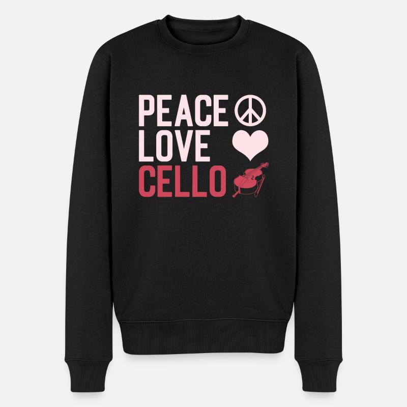 violoncelle - Pull Premium bio Homme - noir