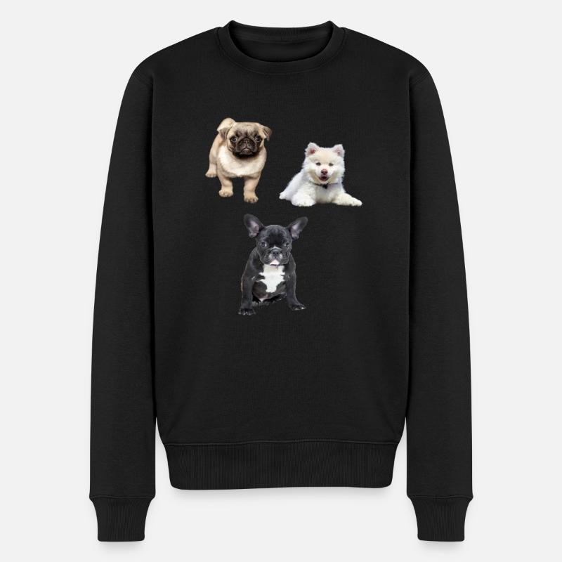 Welpe - Männer Premium Bio Pullover - Schwarz