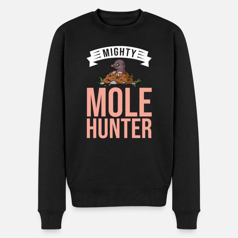 Mole Hunter Shrew MoleHill - Men's Premium Organic Jumper - black