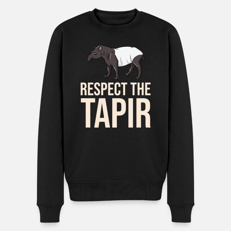 Tapir cheval bébé tapirus malais - Pull Premium bio Homme - noir