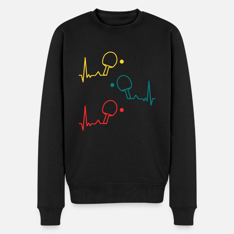 Tischtennis - Männer Premium Bio Pullover - Schwarz