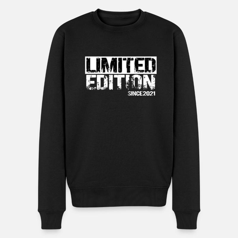 Limted Edition since 2021 Geschenkidee grunge - Männer Premium Bio Pullover - Schwarz