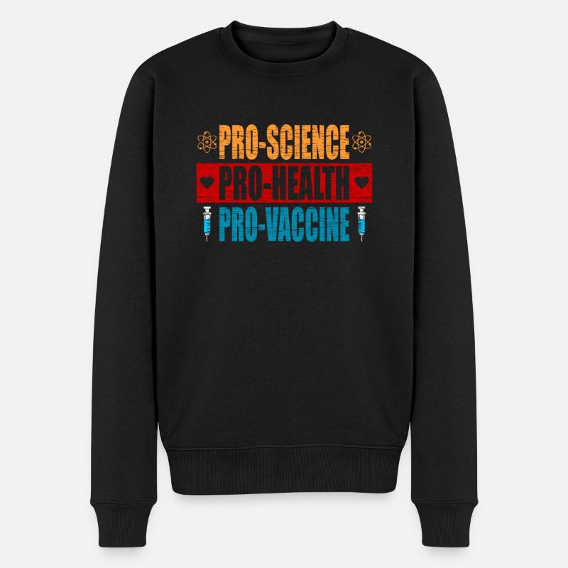 Vaccination Pro Science Pro Health Pro Vaccine - Pull Premium bio Homme - noir