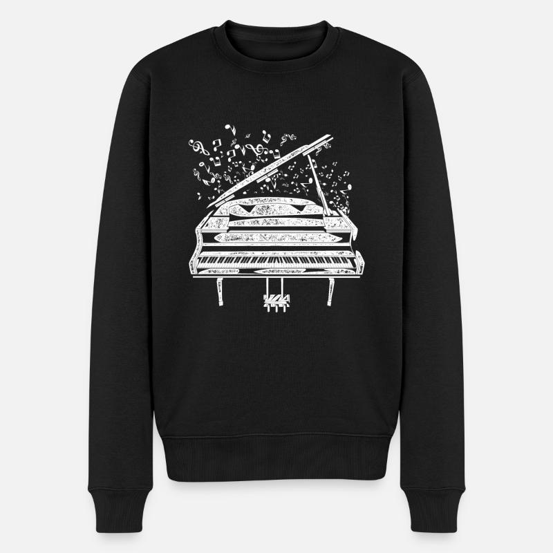 Musique d'instrument de piano - Pull Premium bio Homme - noir