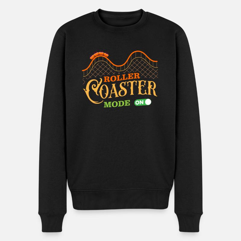 Roller coaster, roller coaster, looping - Men's Premium Organic Jumper - black