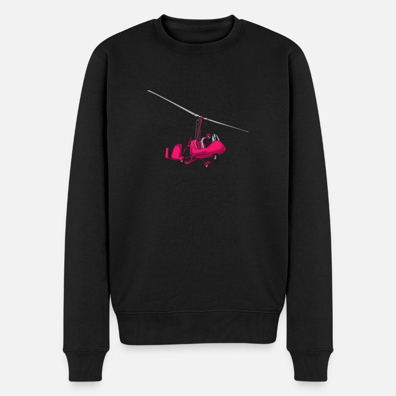 Tragschrauber Gyrocopter 1649 - Männer Premium Bio Pullover - Schwarz
