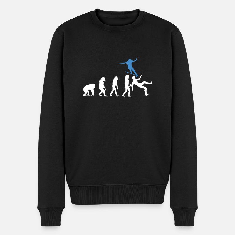 Skateboarder Evolution Skateboard Skateboarding - Pull Premium bio Homme - noir
