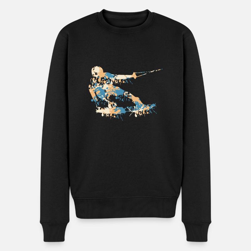 Splash de wakeboard - Pull Premium bio Homme - noir