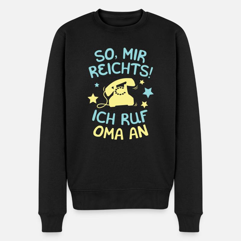 Mir Reichts ich Ruf Oma an Enkelkinder Spruch Enk - Männer Premium Bio Pullover - Schwarz