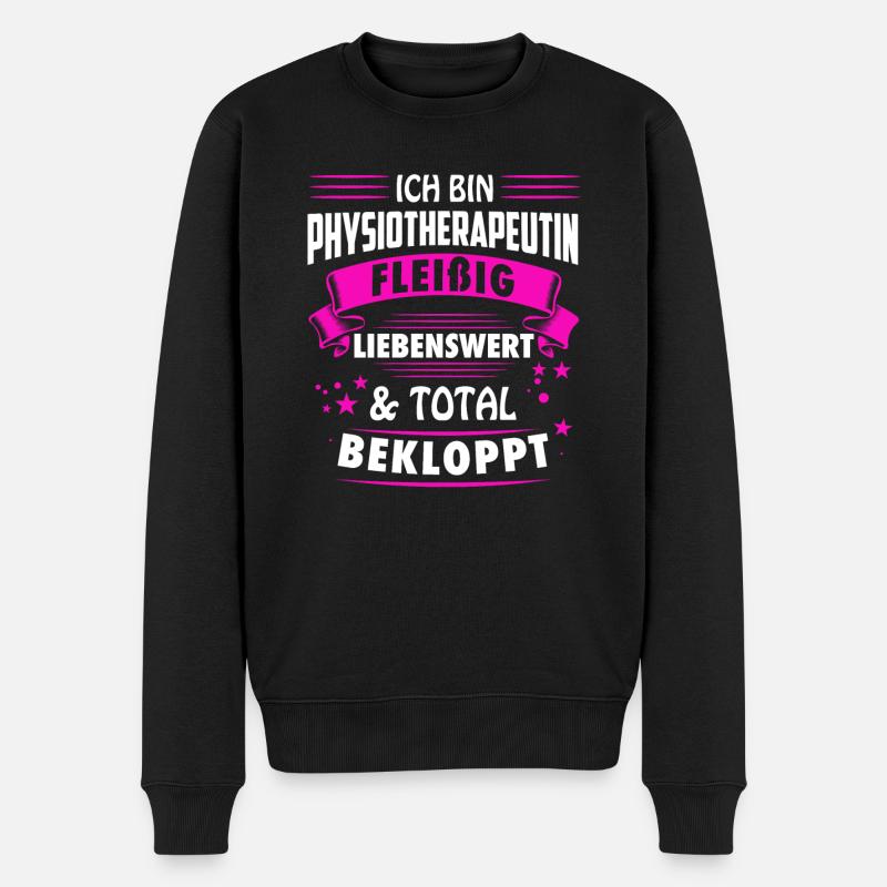 Physiotherapeutin Physiotherapie Physiotherapeut - Männer Premium Bio Pullover - Schwarz