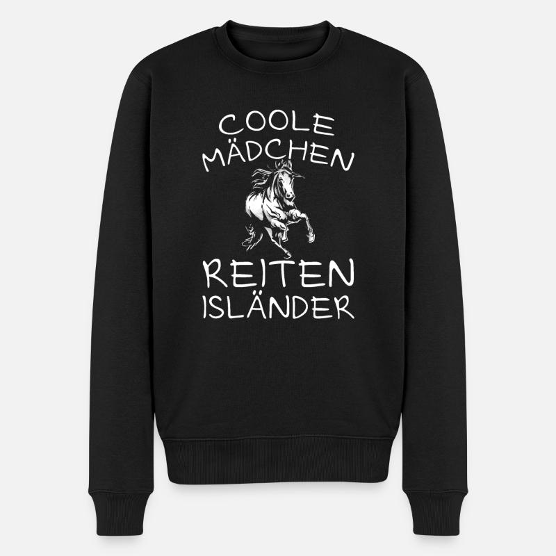 Islandpferd für Tölter - Männer Premium Bio Pullover - Schwarz