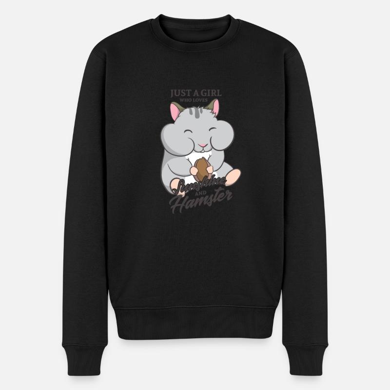 Soleil et hamsters Hamster mignon - Pull Premium bio Homme - noir