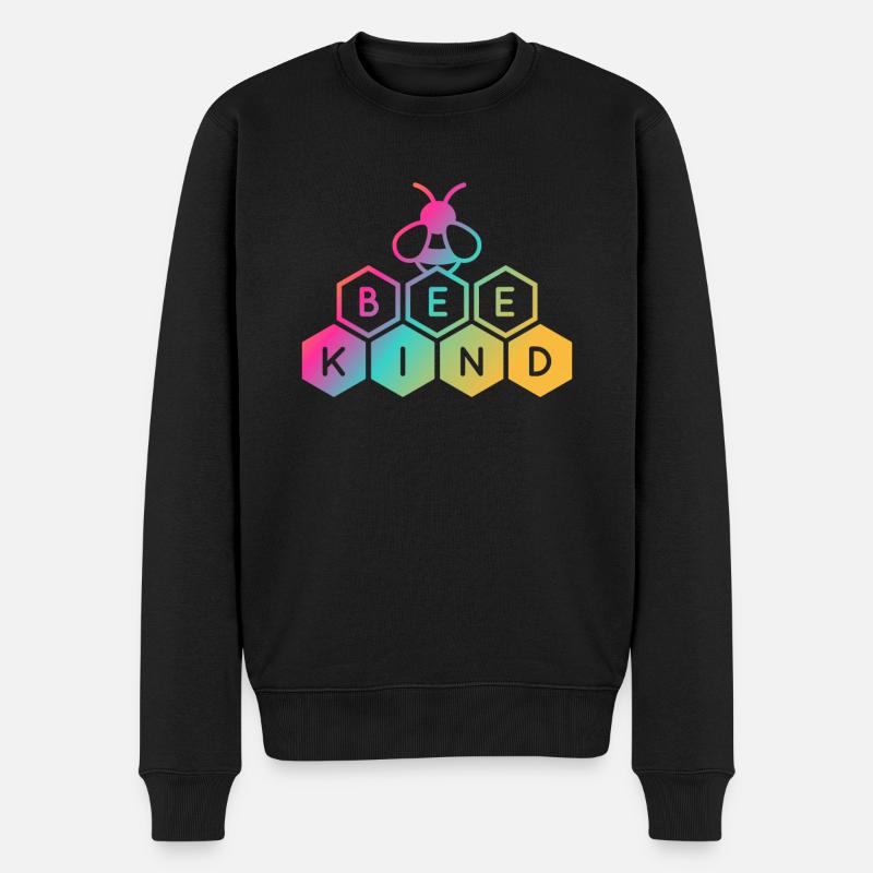 Be Kind, Freundlichkeit, Diversity, Menschlichkeit - Männer Premium Bio Pullover - Schwarz