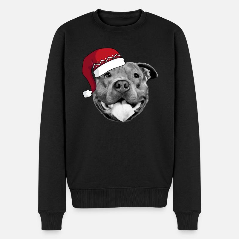 Bonnet de Noel Pitbull - Noël - Pull Premium bio Homme - noir