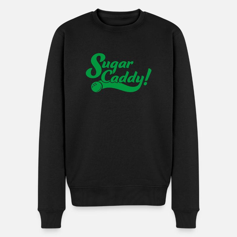 Suagr Caddy Golf Golfplatz - Männer Premium Bio Pullover - Schwarz