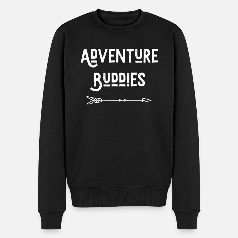 Adventure Buddies (à droite) - Pull Premium bio Homme - noir