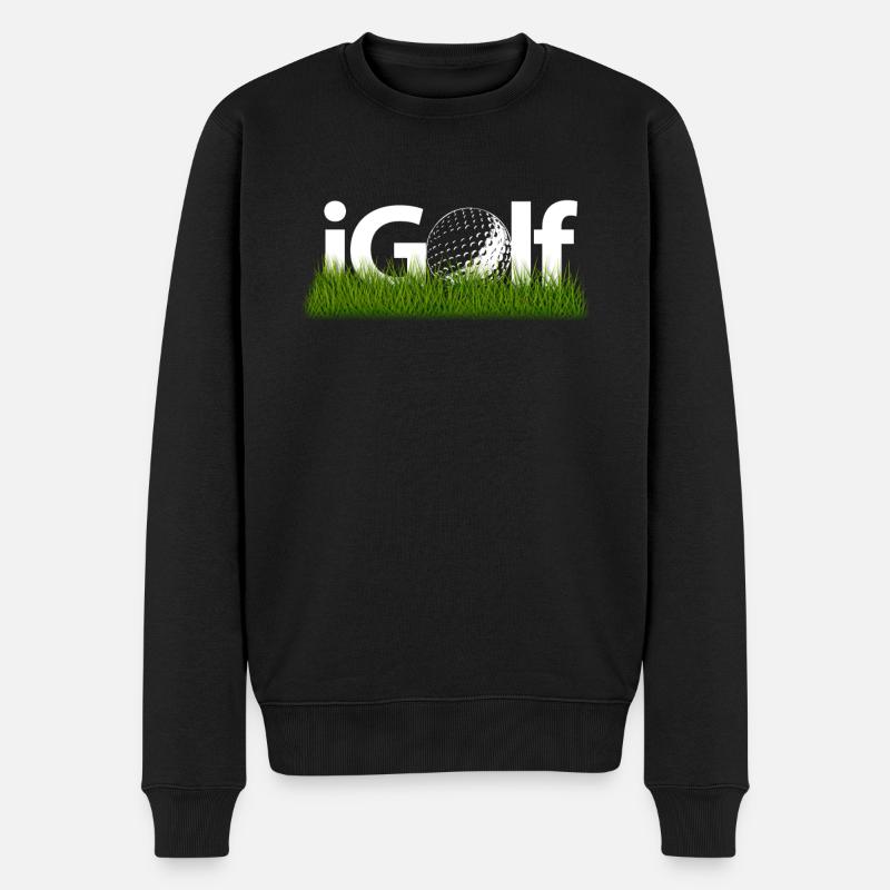 Golfer Golfen Geschenk - Männer Premium Bio Pullover - Schwarz