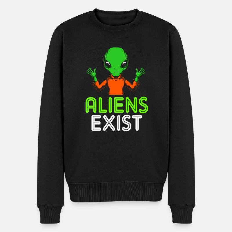Alien - Männer Premium Bio Pullover - Schwarz