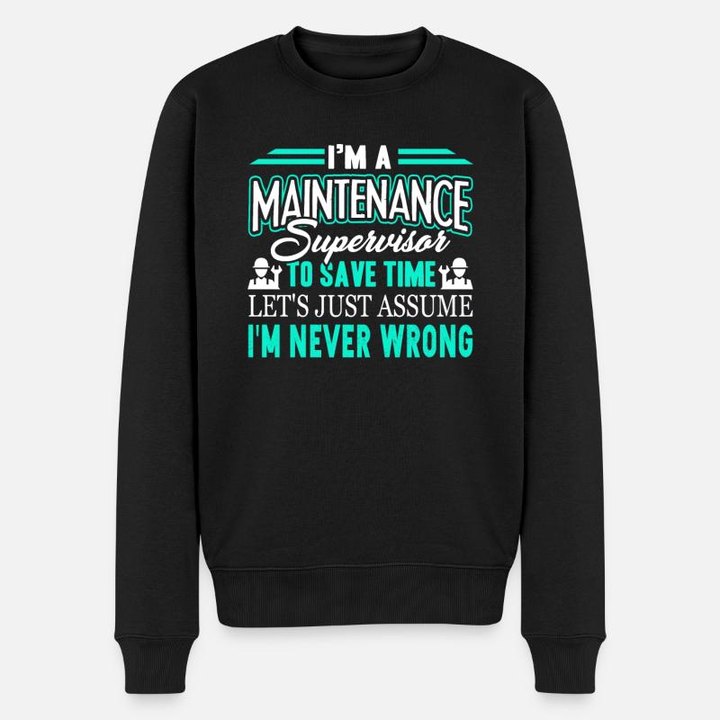 Ich bin ein Instandhaltungsleiter - Männer Premium Bio Pullover - Schwarz