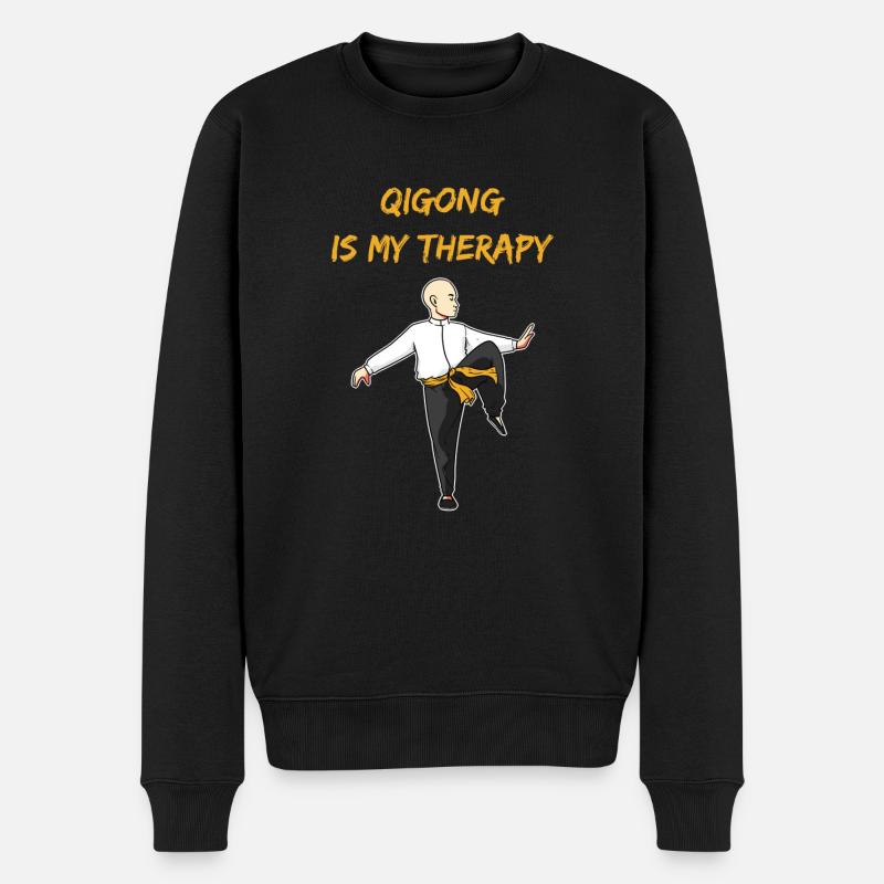 Qigong comme thérapie Lusitger Qi-Gong disant - Pull Premium bio Homme - noir