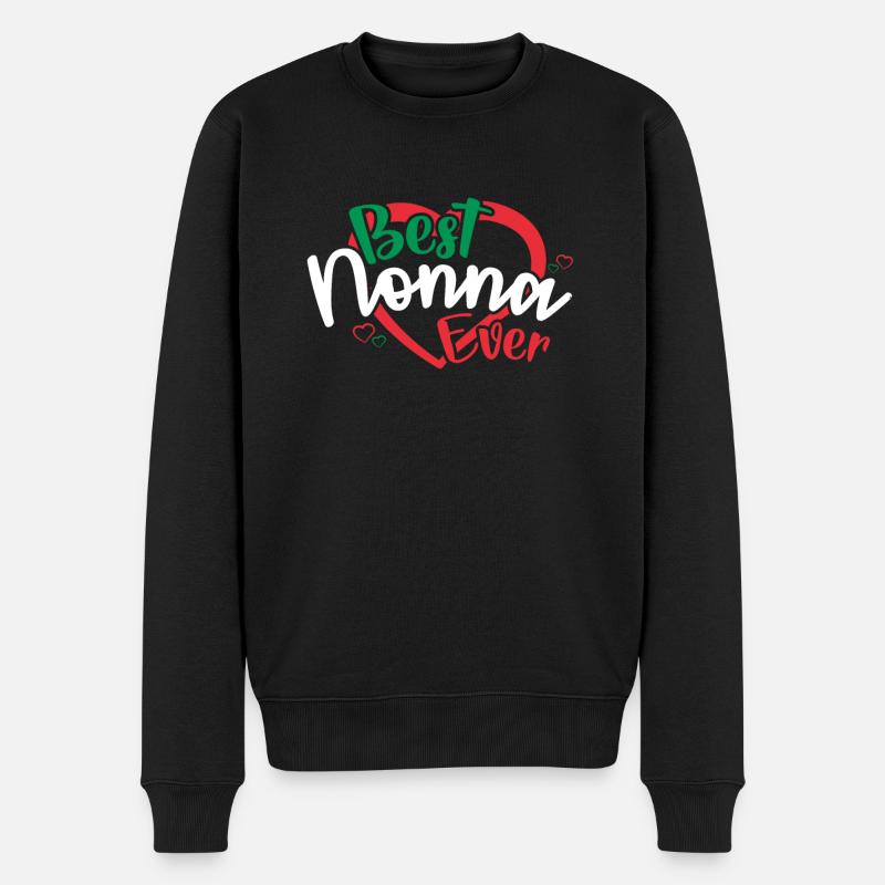 Beste Nonna aller Zeiten - Männer Premium Bio Pullover - Schwarz
