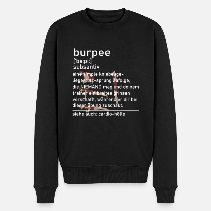 burpee definition - Männer Premium Bio Pullover - Schwarz