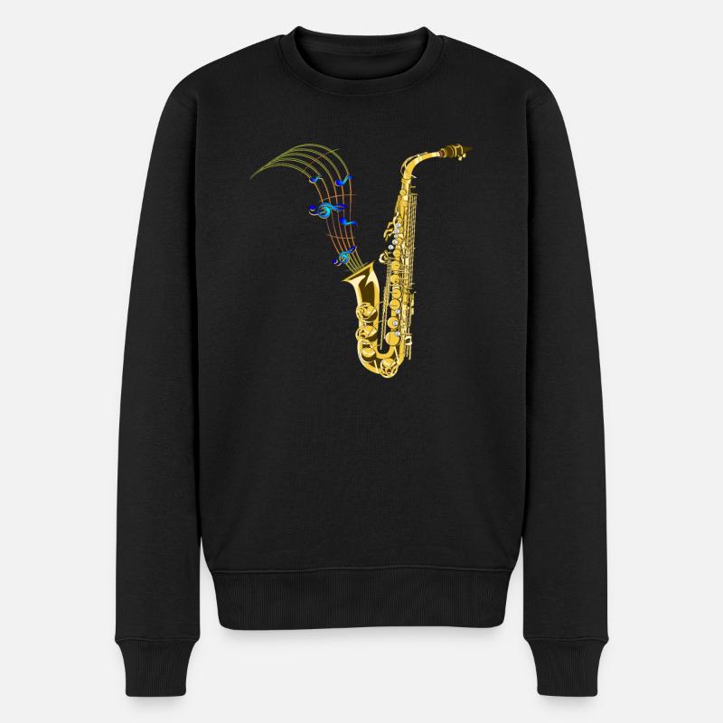 saxophone - Pull Premium bio Homme - noir