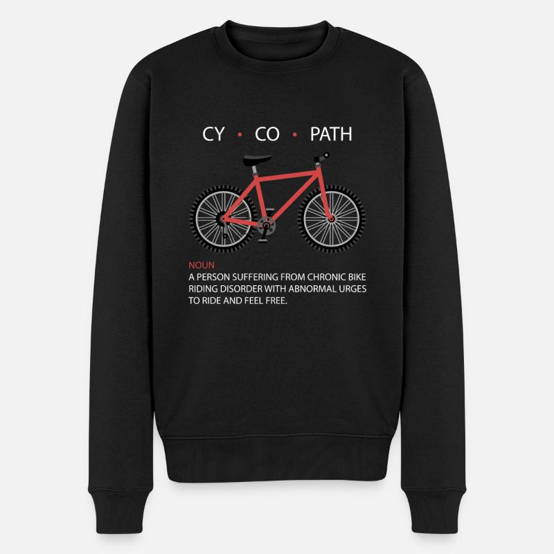 Cycopath Cyclist Lustiges T-Shirt - Männer Premium Bio Pullover - Schwarz