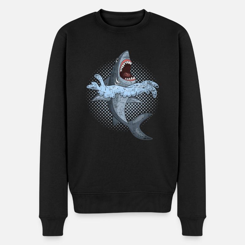 Requin - Pull Premium bio Homme - noir