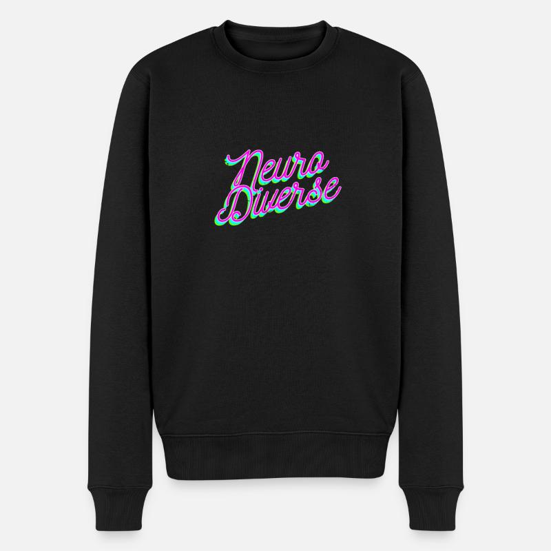 ADHD Neuro Diverse Gift - Men's Premium Organic Jumper - black