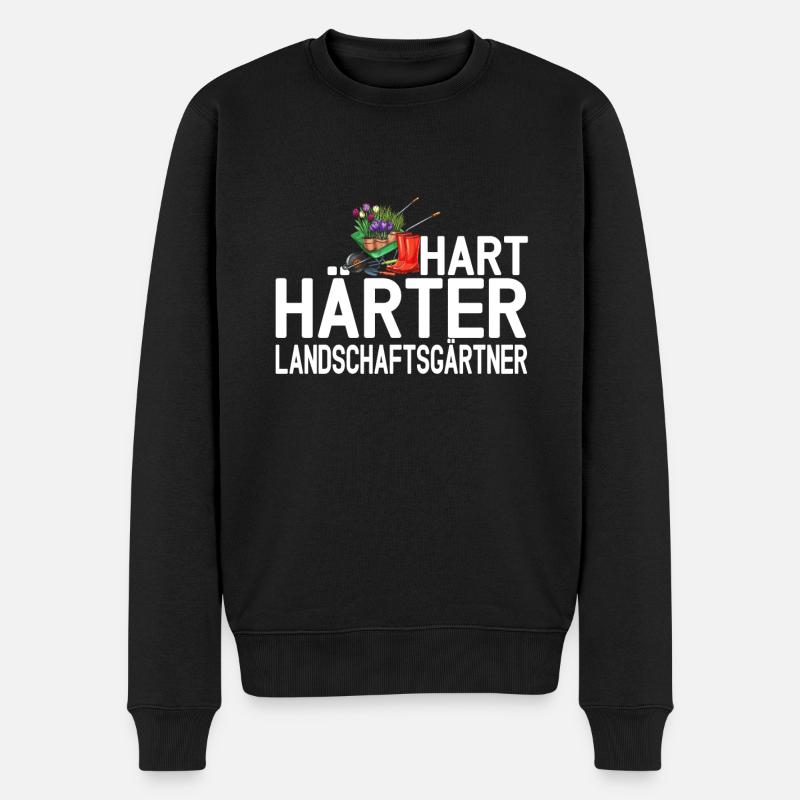 Hart Härter Landschaftsgärtner - Männer Premium Bio Pullover - Schwarz