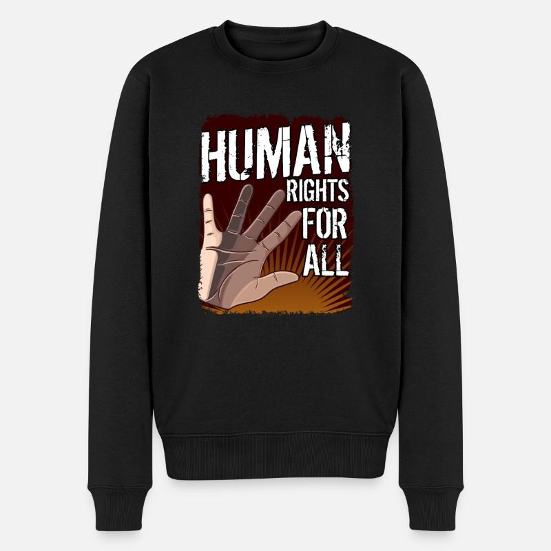 Human Rights - Cadeau - Pull Premium bio Homme - noir