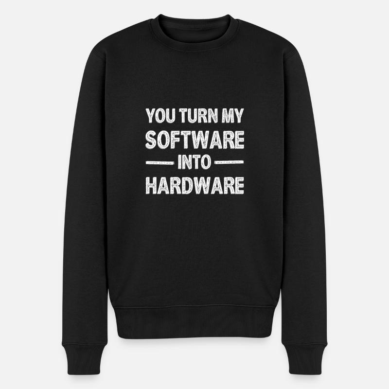 Vous transformez mon logiciel en matériel 3 - Pull Premium bio Homme - noir