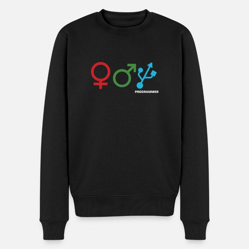 Programming Decipher Codes Computer Technician - Men's Premium Organic Jumper - black