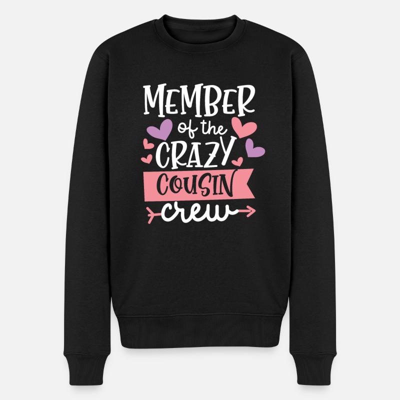 Crazy cousin gift idea - Men's Premium Organic Jumper - black