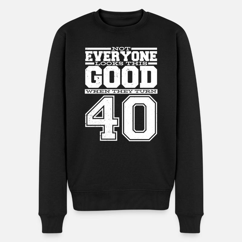 40e anniversaire homme 40e anniversaire - Pull Premium bio Homme - noir