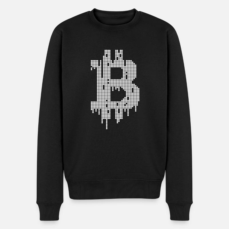 Bitcoin - Männer Premium Bio Pullover - Schwarz