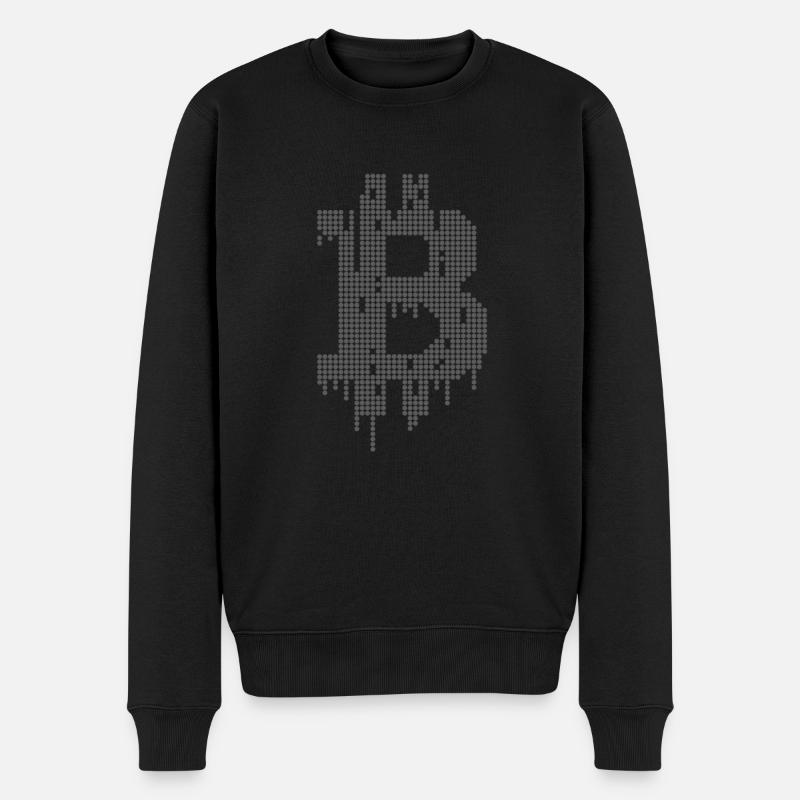 Bitcoin - Männer Premium Bio Pullover - Schwarz