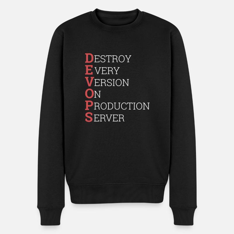"Devops" | "Scrum Master" - Männer Premium Bio Pullover - Schwarz