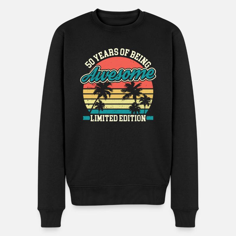 50.Geburtstag 50.Geburtstag Mann 50 - Männer Premium Bio Pullover - Schwarz