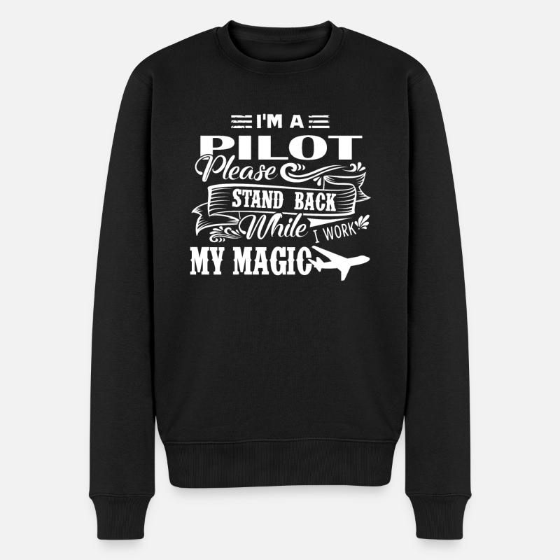 Pilote je suis un pilote - Pull Premium bio Homme - noir