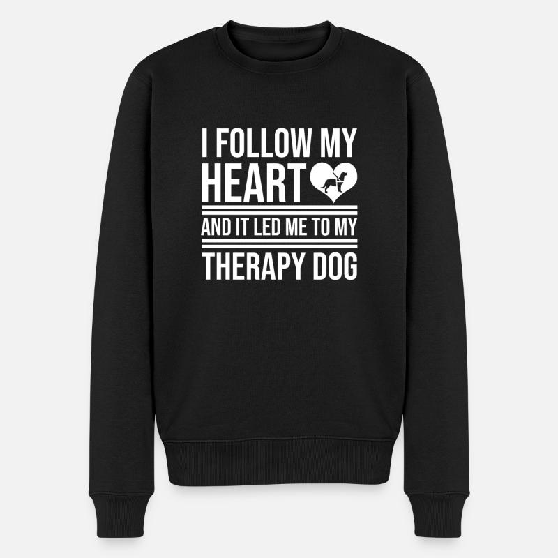 Chien de thérapie canine - Pull Premium bio Homme - noir