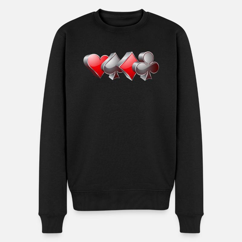 Poker Couleur Poker - Pull Premium bio Homme - noir