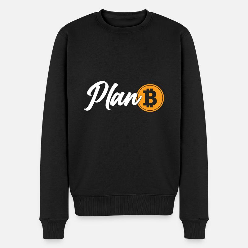 Bitcoin ist Plan B. Krypto - Männer Premium Bio Pullover - Schwarz