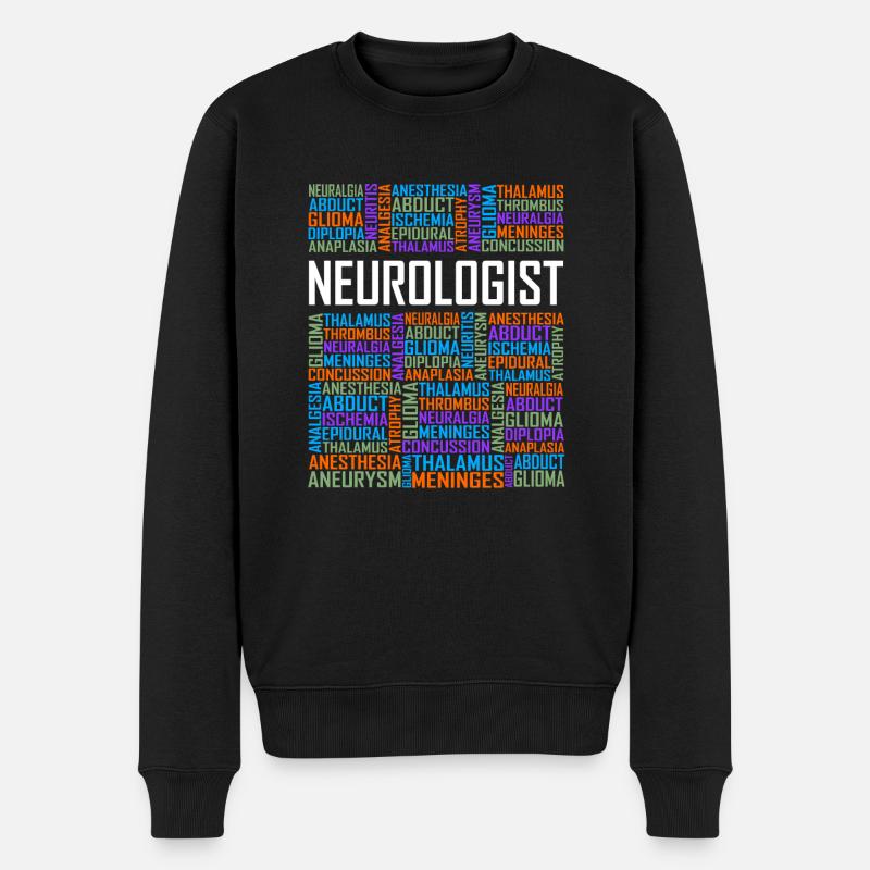 Neurologue - Mots - Pull Premium bio Homme - noir